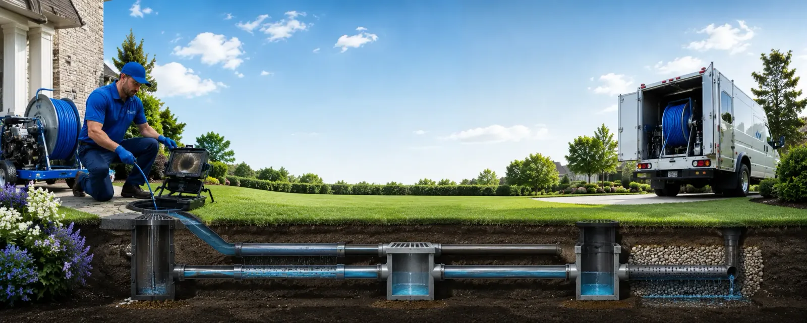 Outdoor drain cleaning information for Newell, SD